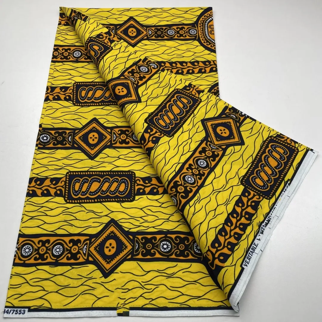 Tissu d'Afican Awarn Holland, Matériel de Couture, 100% Coton, Ghana, Ankara, 6 Yards, Super Haute Qualité pour la Couture de Robes