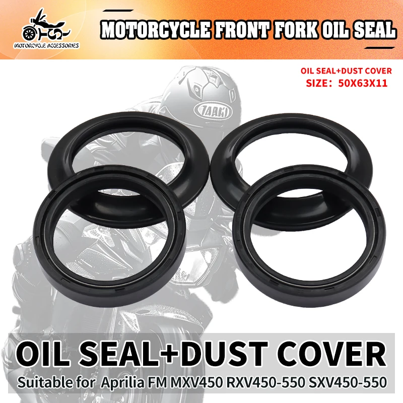 

50x63x11 Motorcycle Shock Absorber Front Fork Oil Seal Dust Seal For Aprilia MXV450 RXV 450 550 SXV450 SXV550 CAPO NORD 1000 ETV