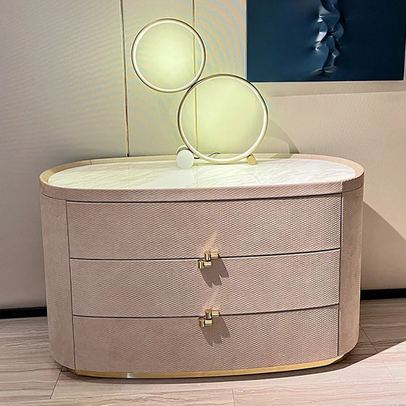 Modern minimalist marble side cabinet