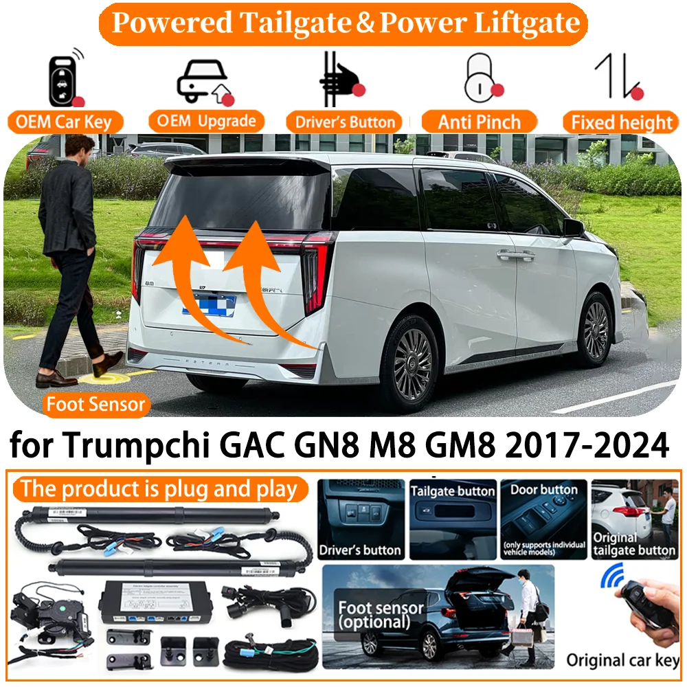 

Car Powered Tailgate system for Trumpchi GAC GN8 M8 GM8 2017-2024 Automatic Electric Power Tailgate Tail Gate Lift Strut kit