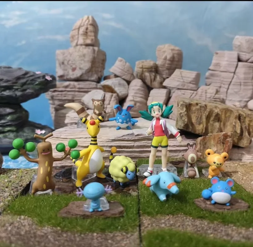 

New Anime Figure 1/20 Proportion World City 2-Channel Vendor Vol2 Pokemon Desktop Decoration Kawai Children'S Birthday Gifts