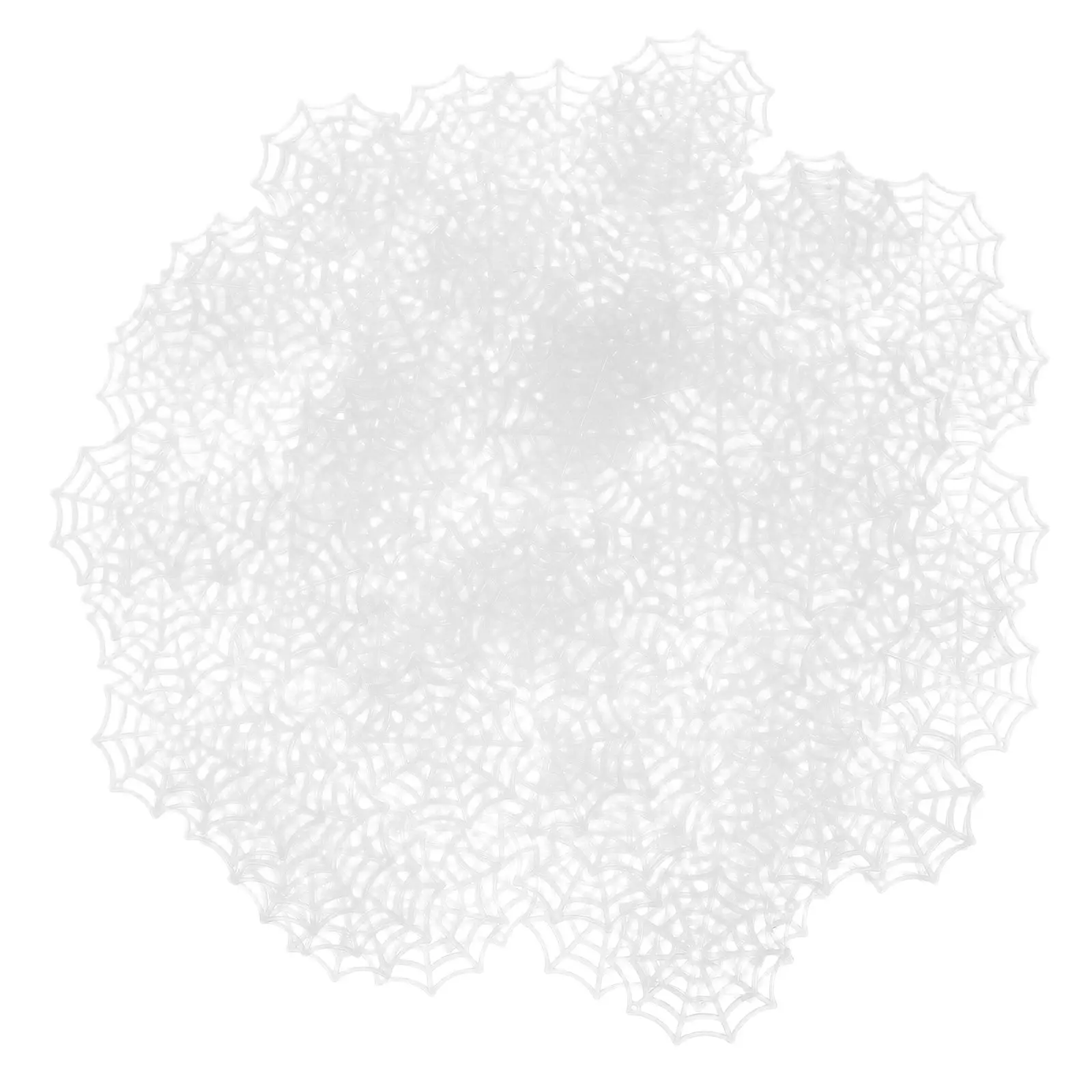 

150 шт. пластиковых паутинок для Хэллоуина, подвесные украшения, декор для вечеринки в стиле «Дом с привидениями», реквизит для декора, пластиковая паутина