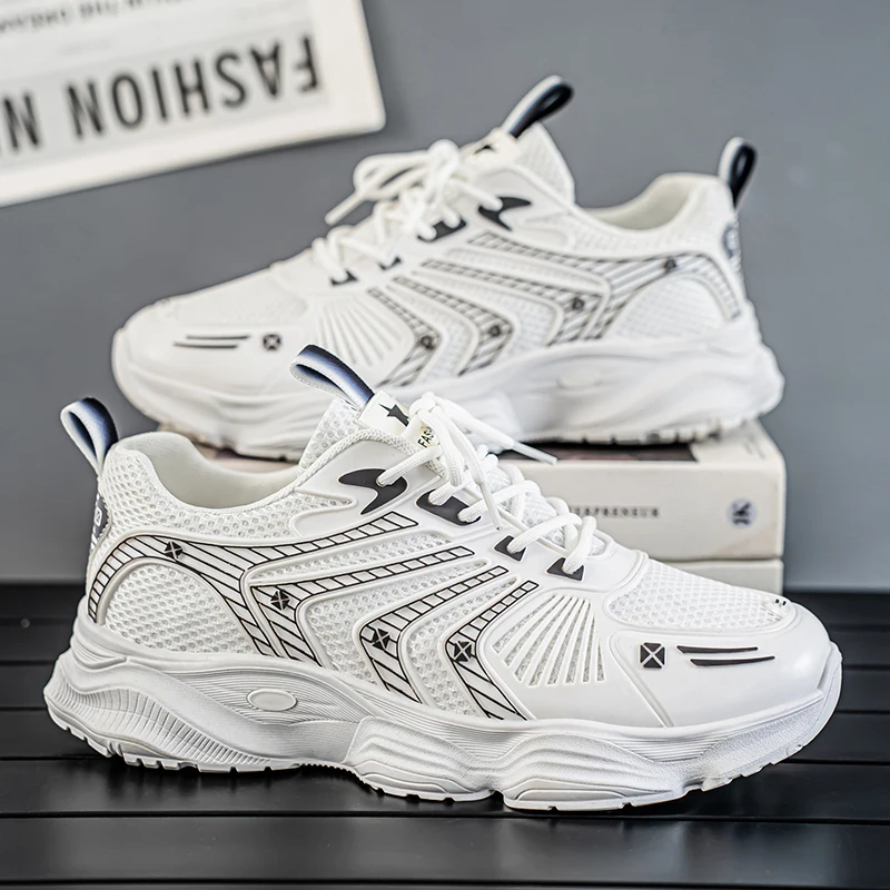 Men's speed casual sneakers four seasons soft-sole anti-slip breathable outdoor running shoes fashion Youth Joker sports shoes