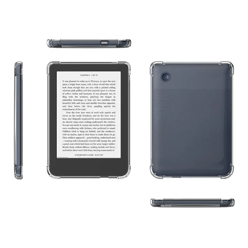 Funda Shockproof E-book Reader Case For Kobo Libra 2/Kobo Clara 2E Transparent TPU Soft Back Cover Protective Shell