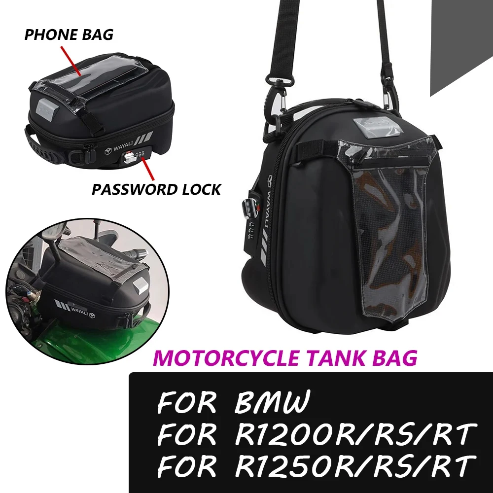 for-bmw-r1200r-r1200rs-r1200-r-1200-1250-rs-rt-r1250r-r1250rs-accessories-phone-travel-bag-fuel-tank-bag-lock-luggage-tanklock