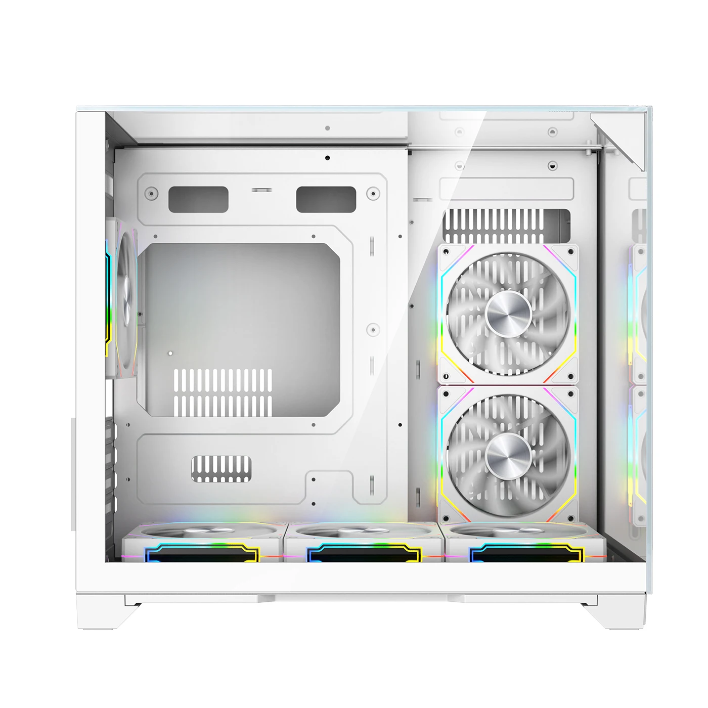WJCOOLMAN Skyline S2 M-ATX panoramic side-lit sea-view computer case Supports 240 water-cooling gaming computer chassis