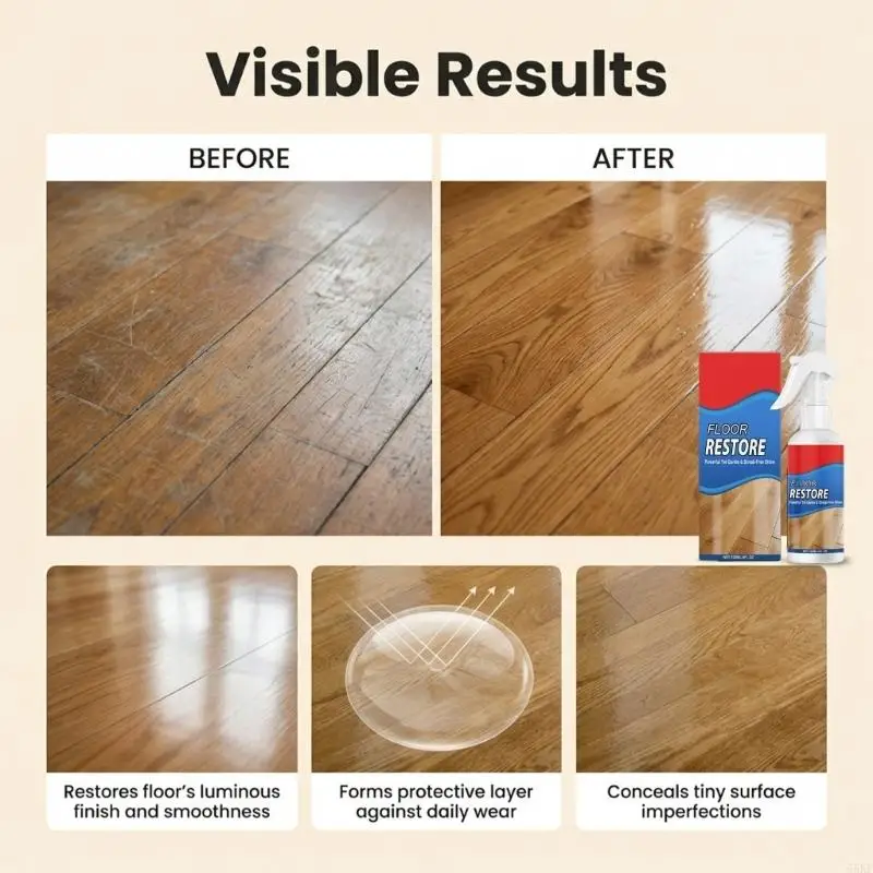 Floor Care Sprays Restores Prevents Water Damage Mold Floor Cleaner 55KF