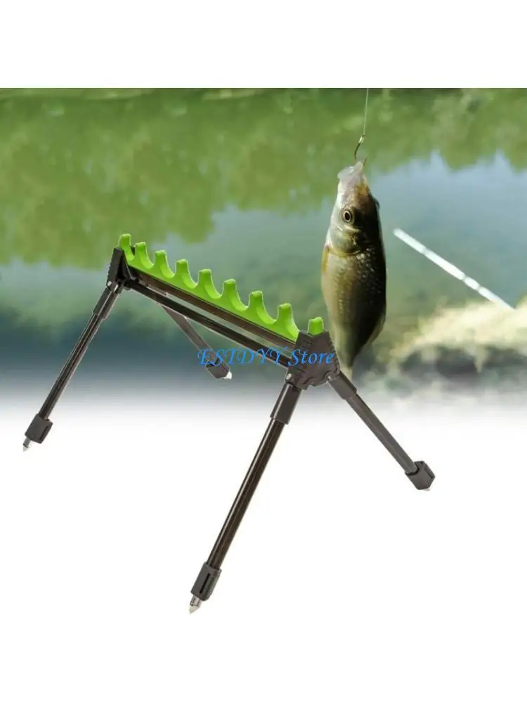 

G6DE Fishing Rod Holder with Telescopic Leg Adjustable Fishing Stand Easy to Install