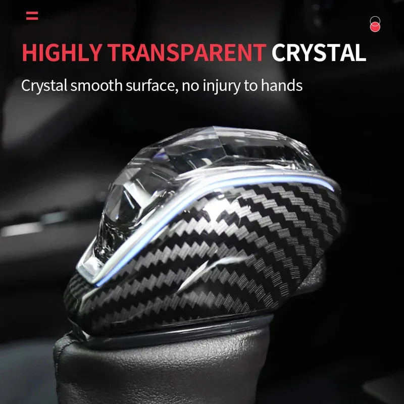 Crystal Car Interior Gear Shift Knob With LED Atmoshphere Light Gear Display For Toyota 9th Generation Camry 2024 2025