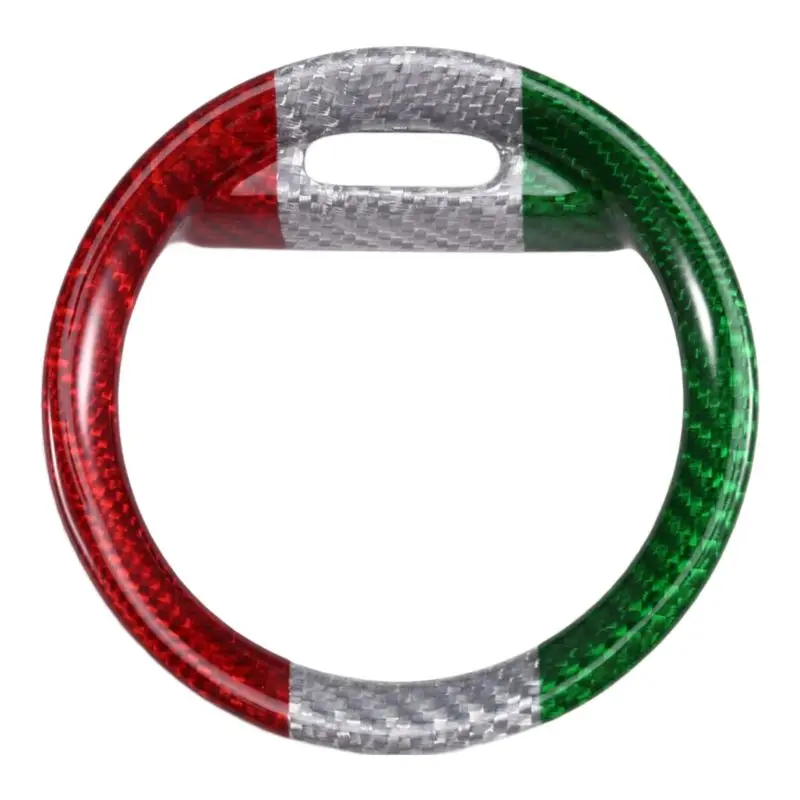 Cadre décoratif de ventilation de voiture en fibre de carbone pour Fiat 500, accessoires de voiture