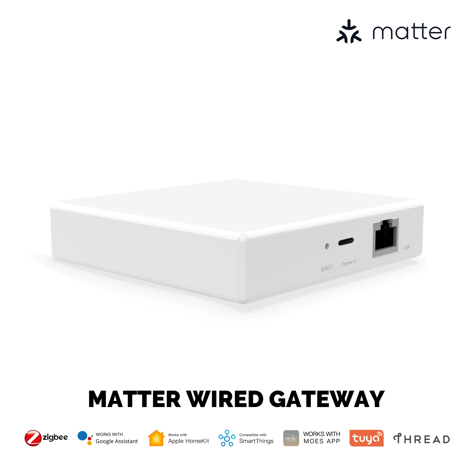 Tuya Zigbee Matter Thread Gateway Smart Home Bridge Matter Hub Support Voice Control Siri Homekit Smartthings Google Alexa