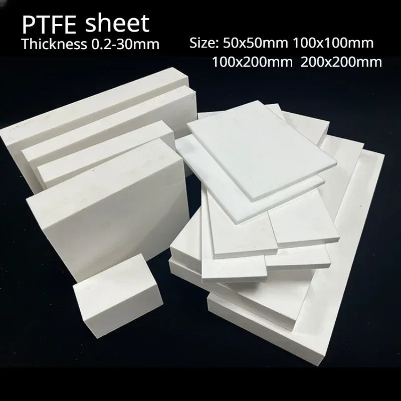 두꺼운 하드 PTFE 보드 플라스틱 플레이트 시트 가스켓, 수제 DIY 모델 빌딩 제작 공예, 0.2-30mm, 50x50 100x100 100x200mm