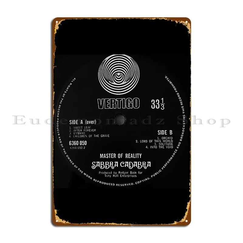 Sabbra Cadabra Vertigo Pedro4271 Metal Sign Mural Club Personalizado Clube Garagem Tin Sign Poster