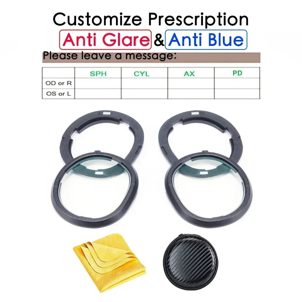 Für Quest 3 Objektiv Myopie Anti-Blau Anti-Glare Gläser Magnetische Brillen Rahmen VR Rezept Linsen Für Meta Quest 3 zubehör