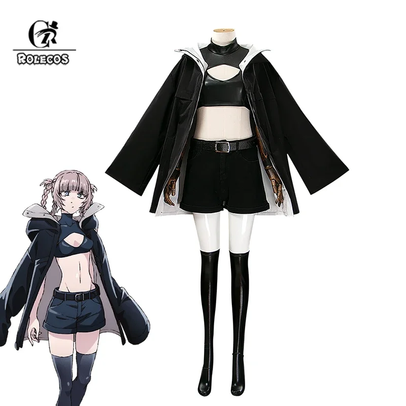 

FC6ROLECOS Anime Yofukashi no Uta Nanakusa Nazuna Cosplay Costume Halloween Party Outfit Women Cosplay Costume with Hooded @FC8！