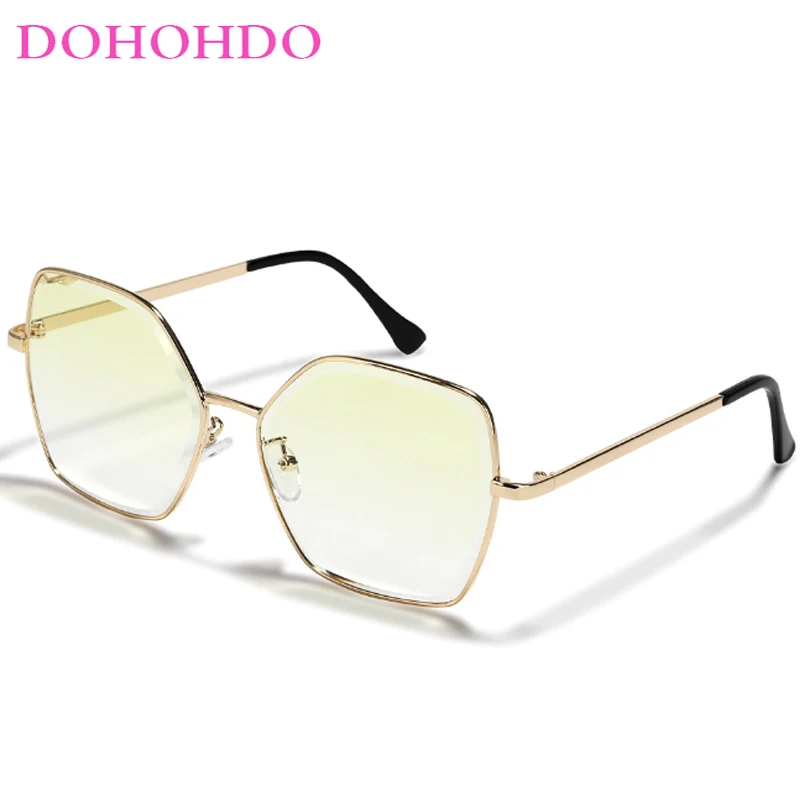 

DOHOHDO Vintage Cat Eye Men's Sunglasses 2024 Oversized Gradient Women Sun Glasses Metal Frame Eyewear Shades UV400 Gafas de sol