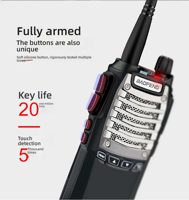1/2 قطعة Baofeng UV-8D 2-Way راديو 8 واط المزدوج PTT UHF 5 واط 16 قنوات FM هام CB اسلكية تخاطب للاتصالات المدى الصيد