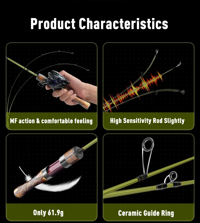 Kingdom Fishing Rods STREAM KING Ultraleichte 62g Spinn- und Casting-Rute 1,45 1,65 1,39 1,53m UL Baitcasting Reise-Flussangelrute – Detail 3