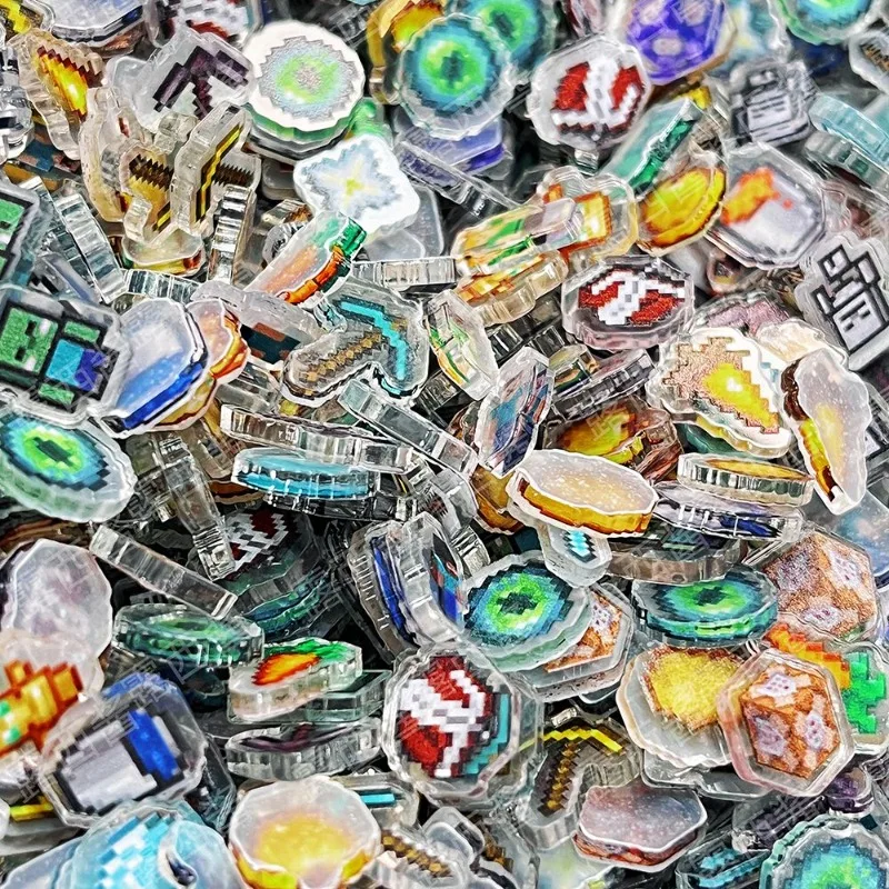 50/100 قطعة Minecraft الاكريليك التصحيح DIY بها بنفسك اكسسوارات لعبة البضائع الحالات الهاتف الغيتار DIY بها بنفسك الزينة بالجملة الاطفال الهدايا اللعب