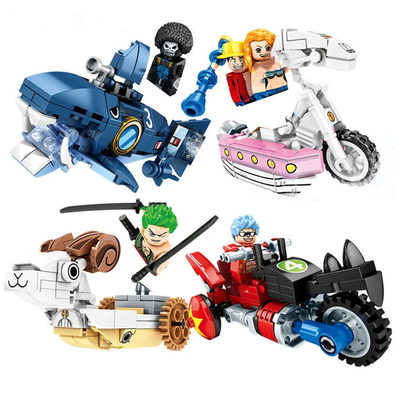 Classic One Cartoon Building Blocks Piece Chopper Educationa DIY Toy Lufy Zoro Sanji Anime Figures Brinquedos for Kids Gifts