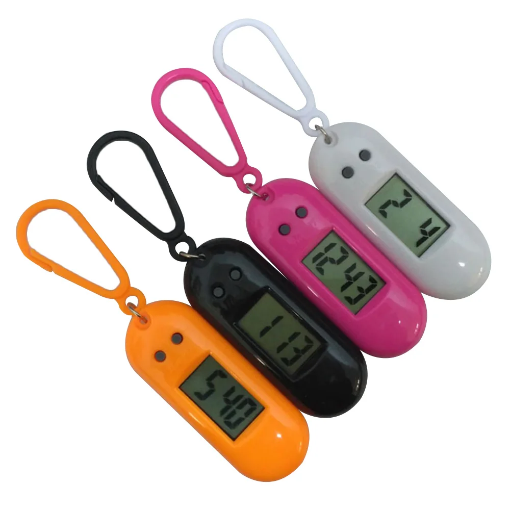 ساعة الجيب الإلكترونية مكونة من 4 قطع مع مشبك للطلاب، هدية ممتعة، تصميم بسيط وخفيف الوزن