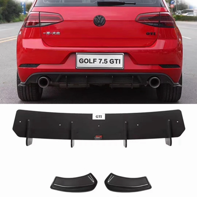 Diffuser for Volkswagen GOLF 7 / 7.5 VII MK7 / 7.5 MK VII R Series hatchback pre-replacement rear bumper diffuser