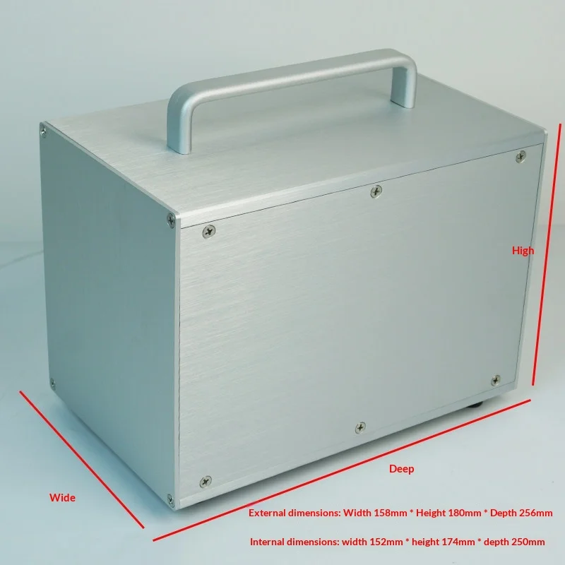 

180 Full Aluminum Power Supply Case - White ITX Computer Chassis 3mm Thickness for DIY Amplifier Instrument Industrial Control