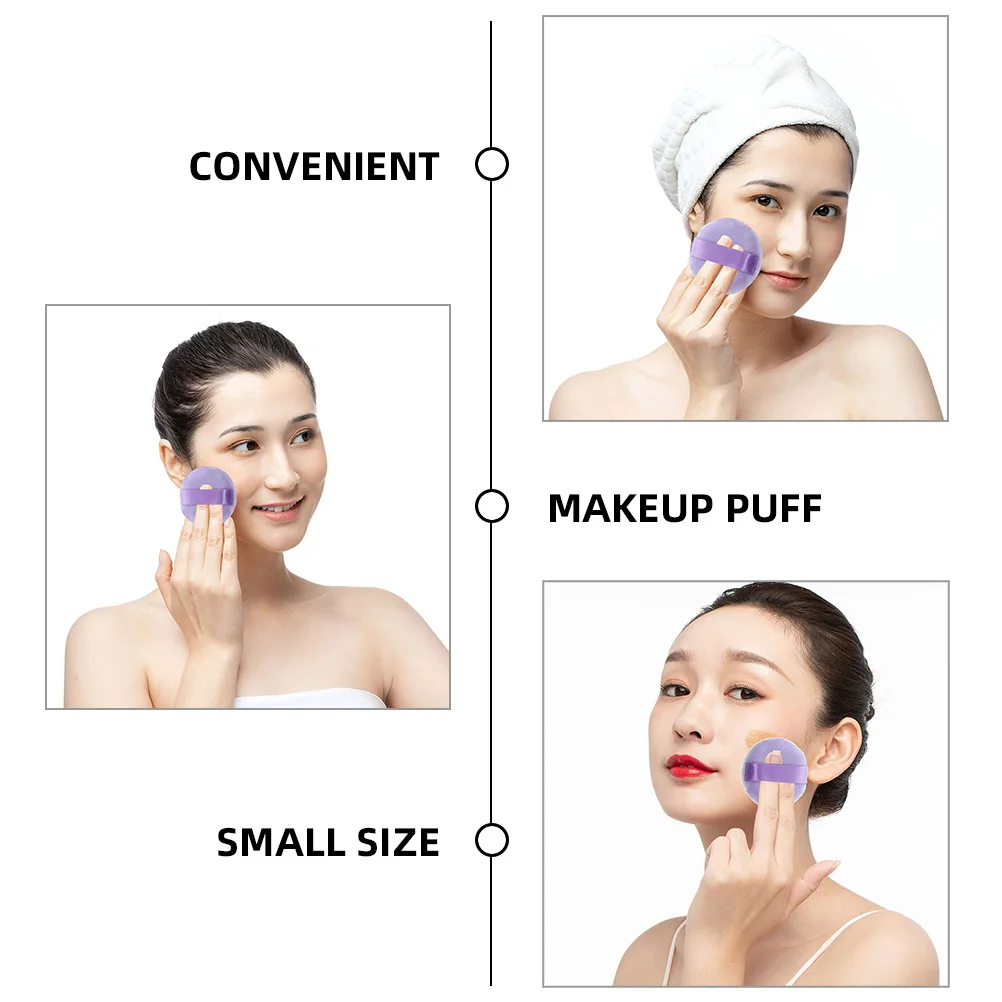 4 pçs algodão maquiagem macio solto pó puff tamanho compacto aplicador de pó facial para fundação corretivo cosméticos