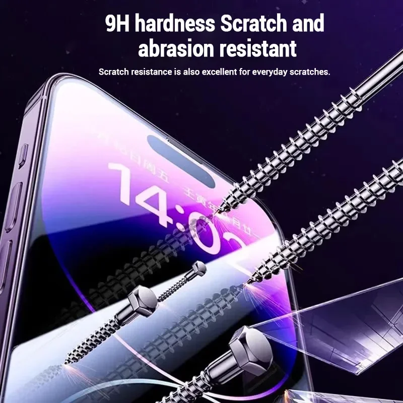 3Pcs Dust Free Installation Privacy Screen Protector for IPhone 14 11 12 13 15 Pro Max 7 8 Plus 16 Pro X XR XS SE Anti-spy Glass
