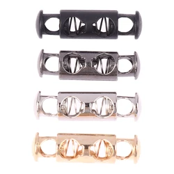 10Pcs Metal Double Hole Head Spring Buckle Rope Lock Elastic Adjustment Buckle Fastener Lock Sewing Tool