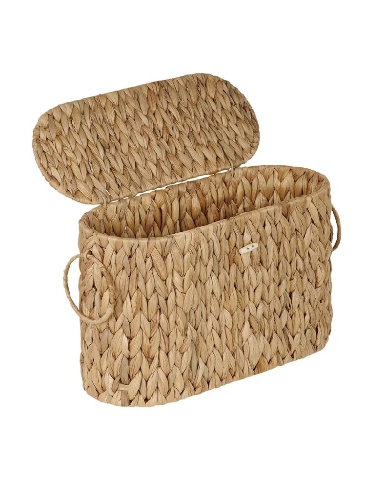 YANA50I porte-papier hygiénique avec couvercle-jayacinthe d'eau Design mince, peut contenir jusqu'à 6 rouleaux-panier de rangement pour papier toilette