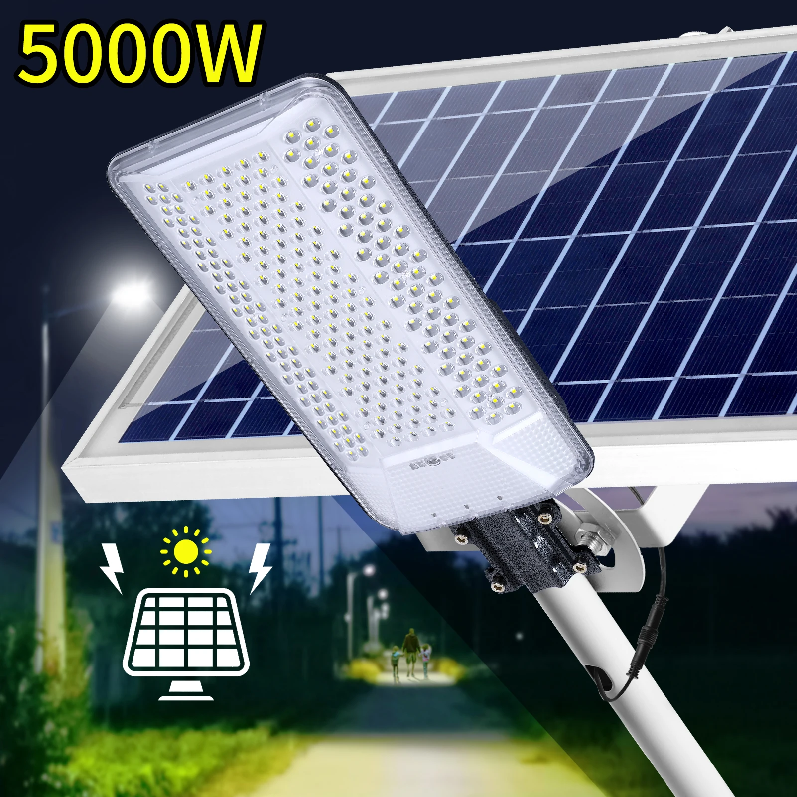 Imagem -02 - Outdoor Impermeável Solar Luzes Led Lâmpada de Parede Poderosa 15000mah Iluminação do Jardim Street Light Mais Novo 15000mah