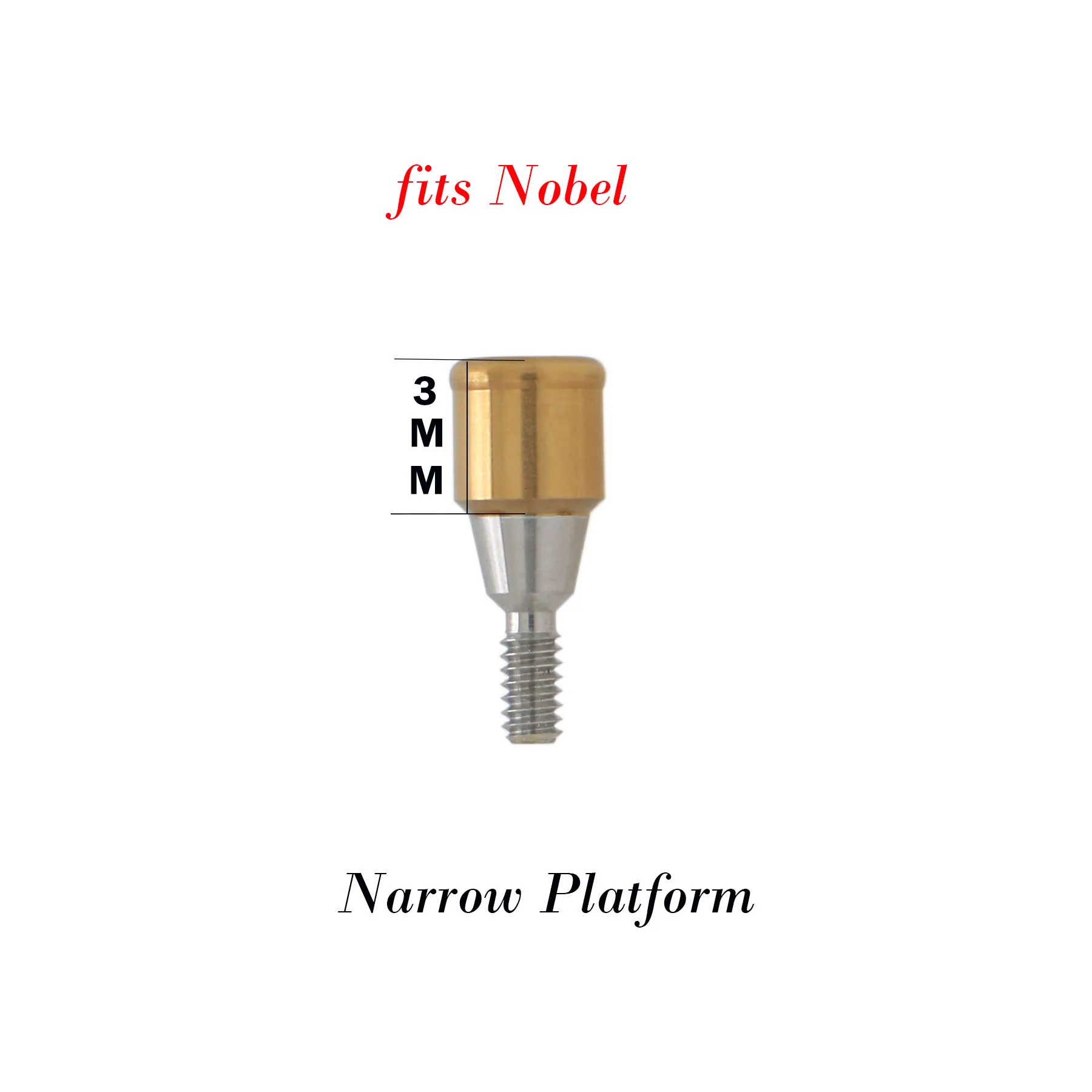 Dental Implant Overdenture Abutment for NOBEL Active Narrow Platform 3.5mm Dia 3/4/5mm Height 1/2/5/10PCS