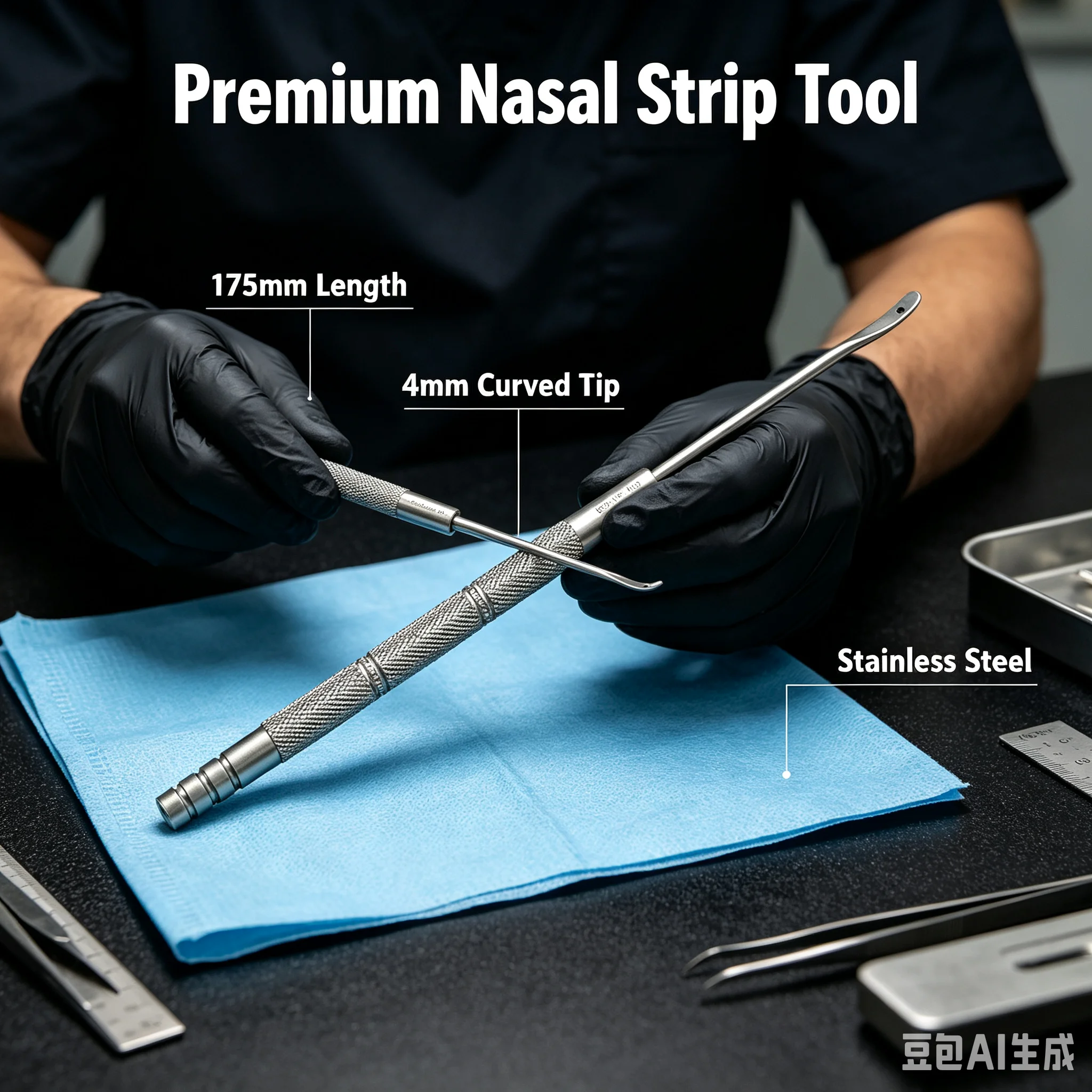 1pcs Curetture Nasal Septum Dissection Tool Attracting Costal Cartilage Nasal Periosteum Surgical Instrument