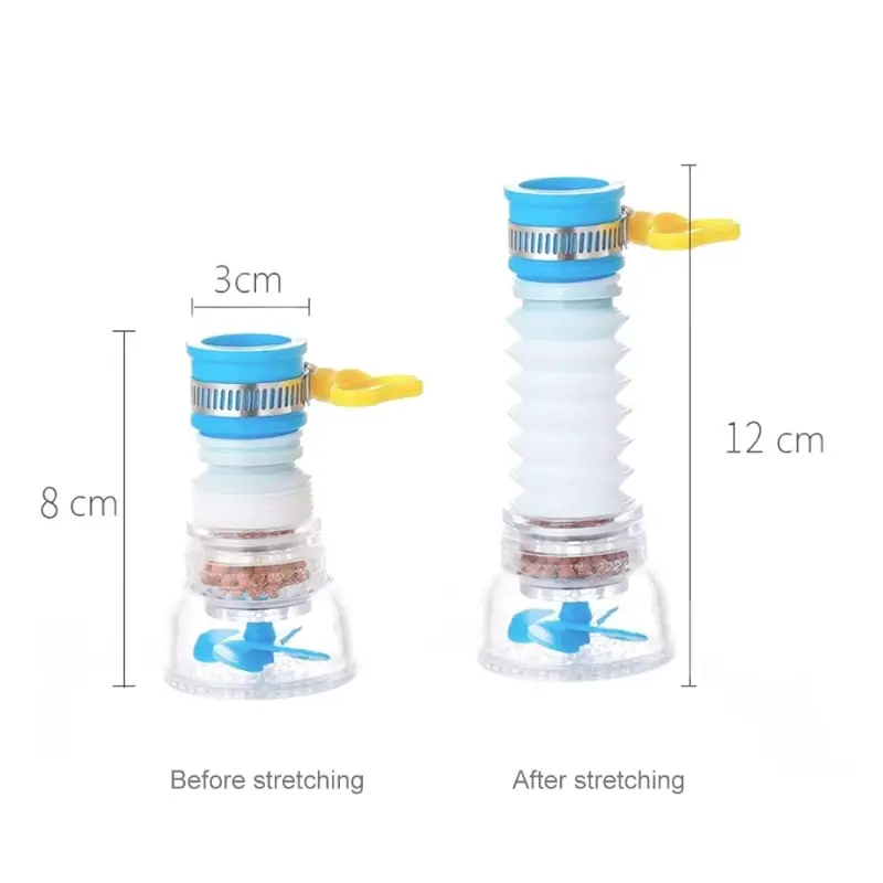 Faucet Filter Splash Proof 360 Degrees Rotatable Retractable Faucet Extender Universal Kitchen Maiwanshi Filter Water Purifier