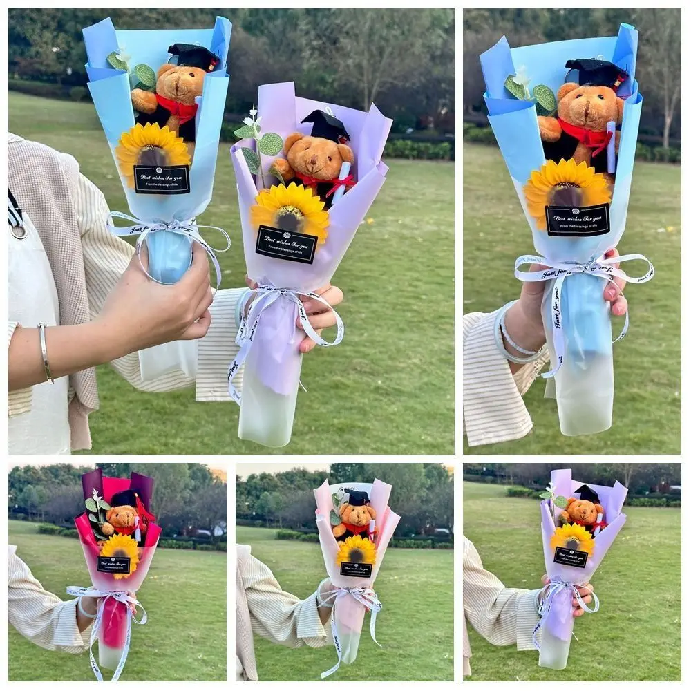 ช่อดอกไม้ตกแต่งสุดสร้างสรรค์ ช่อดอกไม้รูปหมีสำหรับงานรับปริญญา ช่อดอกไม้หมีการ์ตูน ช่อดอกไม้หมีสุดหรู น่ารัก ช่อดอกไม้หมีสำหรับนักศึกษา ของขวัญสำหรับบัณฑิต