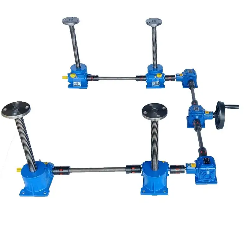 

Four linkage lifts hand-crank electric worm gear small lift platform