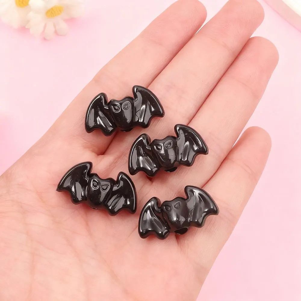 18/64/112pcs Black Acrylic Halloween Bat Beads & Bead Assortments for DIY Bracelets, Necklaces, Earrings, Decorative Accessories