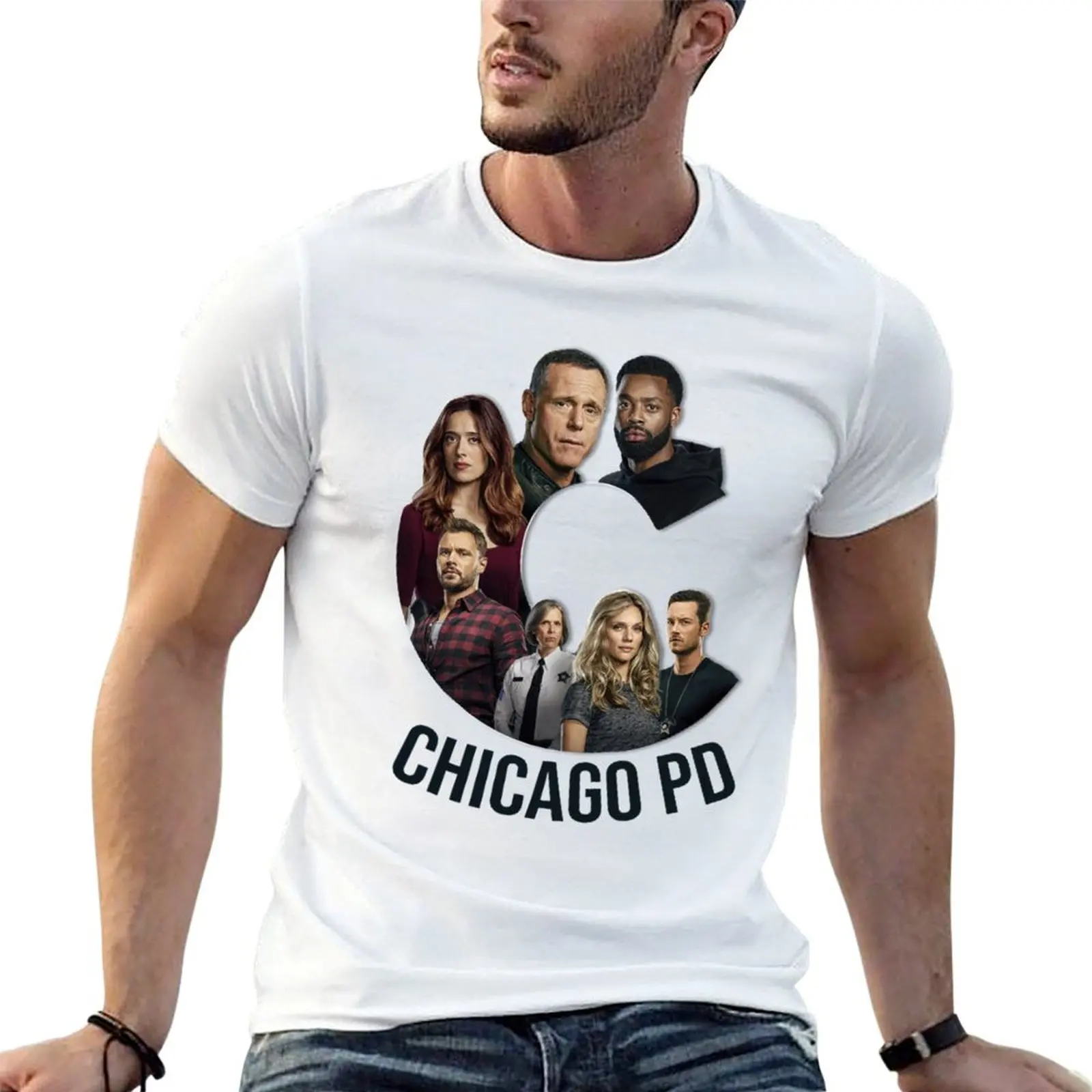 

cotton for t t graphic vintage show tv T-Shirt characters PD man shirt logo Chicago pack shirts