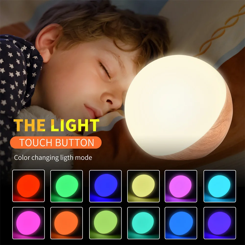 Rechargeable Touch Night light Remote Control Bedside Led Lamp Desktop Desk Lamp Night Lamp For Kids Gift Bedroom Night Light