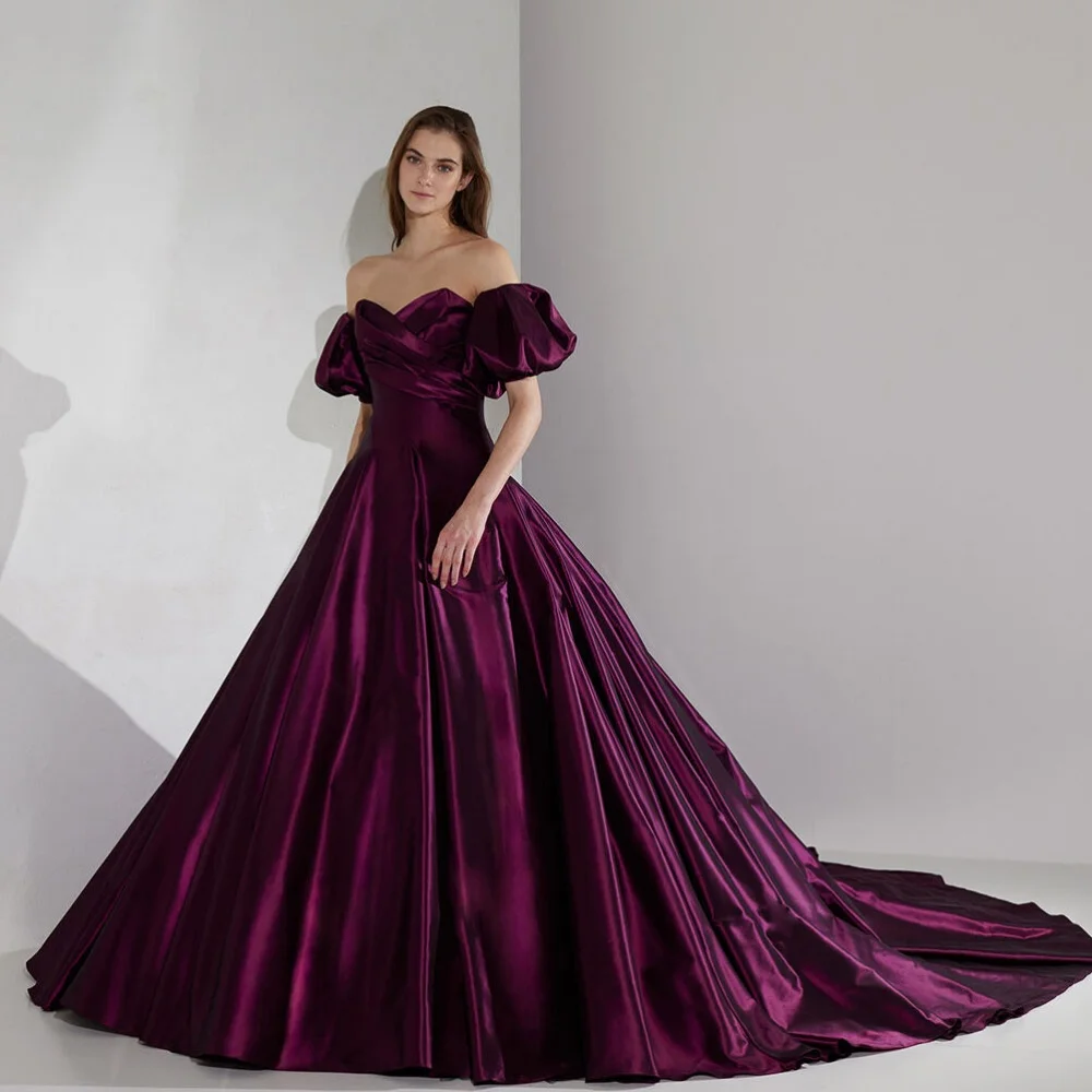 

Customized A Line Prom Dresses Elegant Ball Gowns Party Sweetheart Neck Detachable Sleeve Evening Dress New 2025 فساتين سهرات