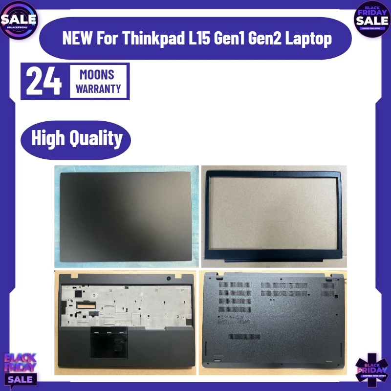 NEW For Thinkpad L15 Gen1 Gen2 Laptop LCD Back Cover Front Bezel Palmrest Bottom Case Laptop Frames