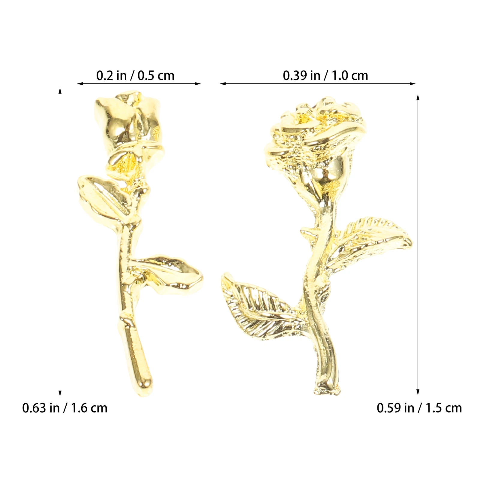 

100Pcs 3D Nail Art Charms Rose Flower Nail Jewelry Decorations for DIY Projects and Valentine's Day Charms for Nails