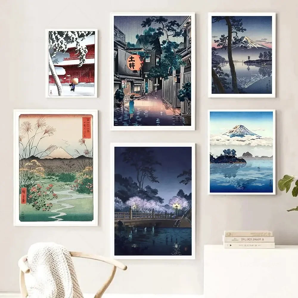 The Great Wave of Kanagawa Ukiyoe Japanese Art Canvas Painting Vintage Print Famous Wall Art Pictures for Living Room Home Decor