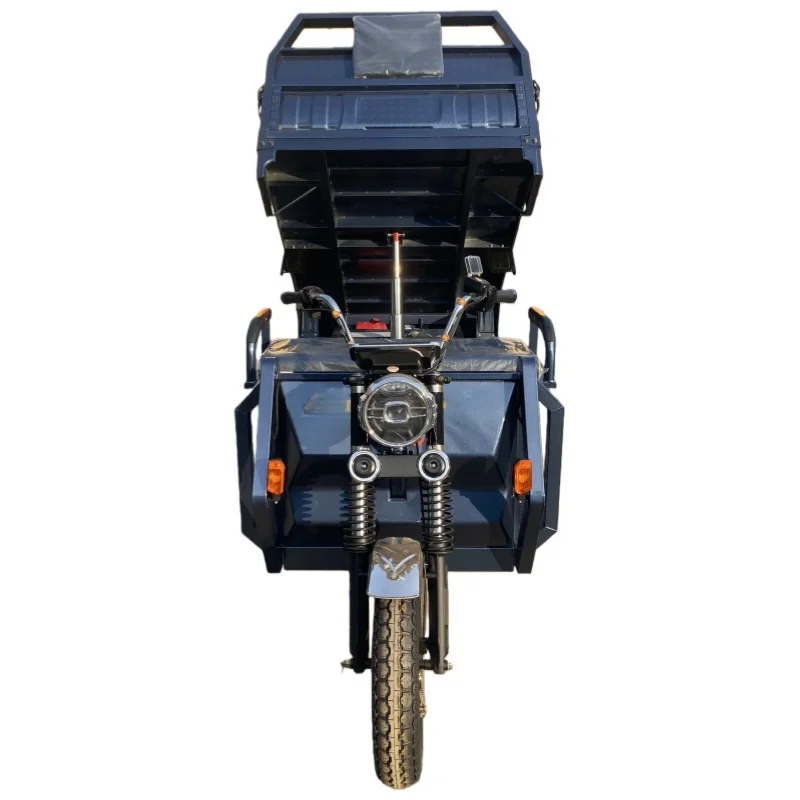 1000W 60V Electric Dump Tricycle, 1650mm Large Cargo Bed, Heavy Load Electric Trike for Farm & Construction