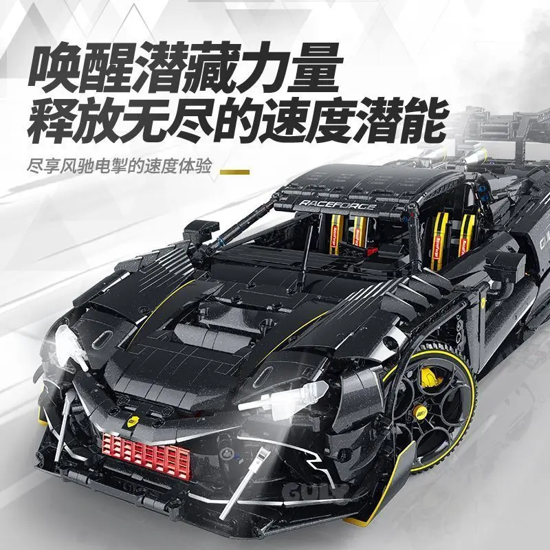

GULY 10627 MOC Технический 1:8 Спортивный автомобиль 296 Строительные блоки Модель автомобиля Кирпичи Сборка игрушек Подарки на день рождения для мальчиков