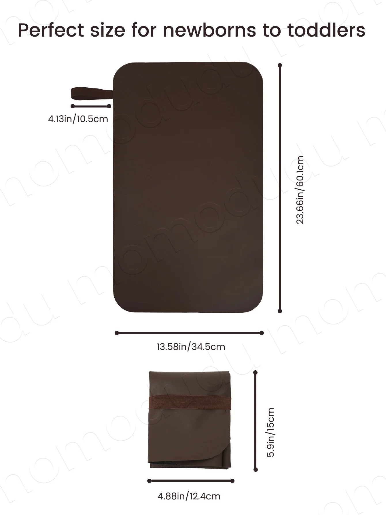 Portable Baby Diaper Changing Mat,Soft Faux Leather, Wipeable & Easy to Clean,for Home or Travel, Waterproof