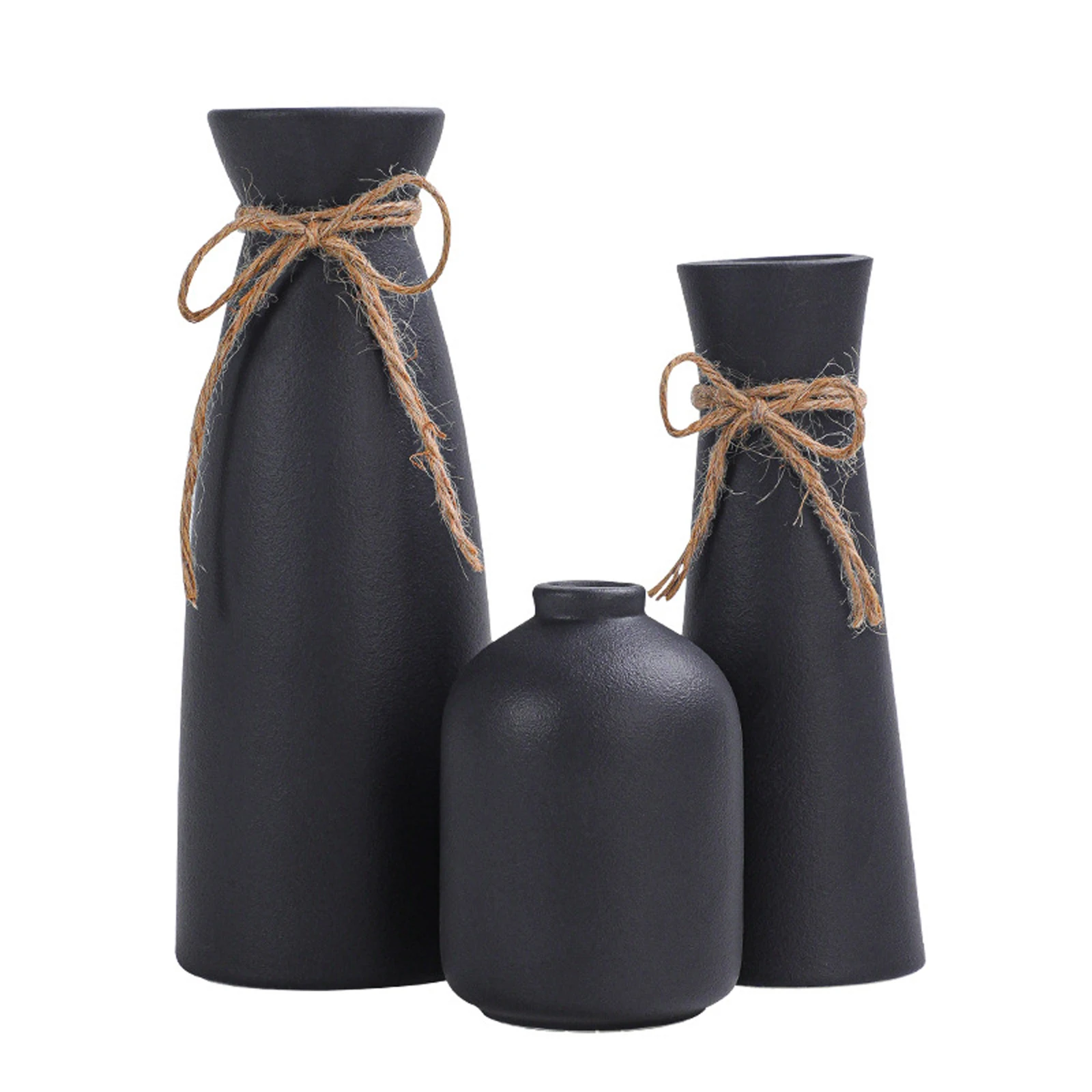 

3PCS Creative Flower Vase Simple Ceramic Vase Dining Table Decorations Wedding Party Decoration Nordic Home Living Room Decor