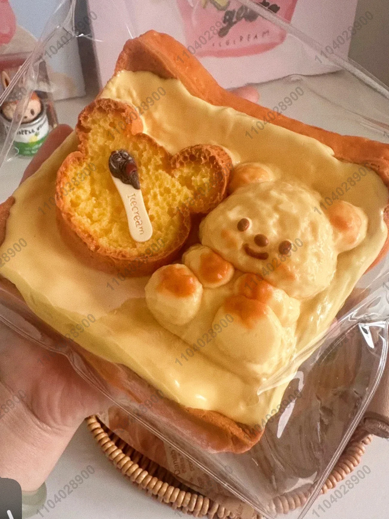 

Butter Bear Cookie Toast Taba Squishy Big Toast Bread Silicone Mochi Toy Squishy Squeeze Toy Anti Stress Release Hand Relax Gift