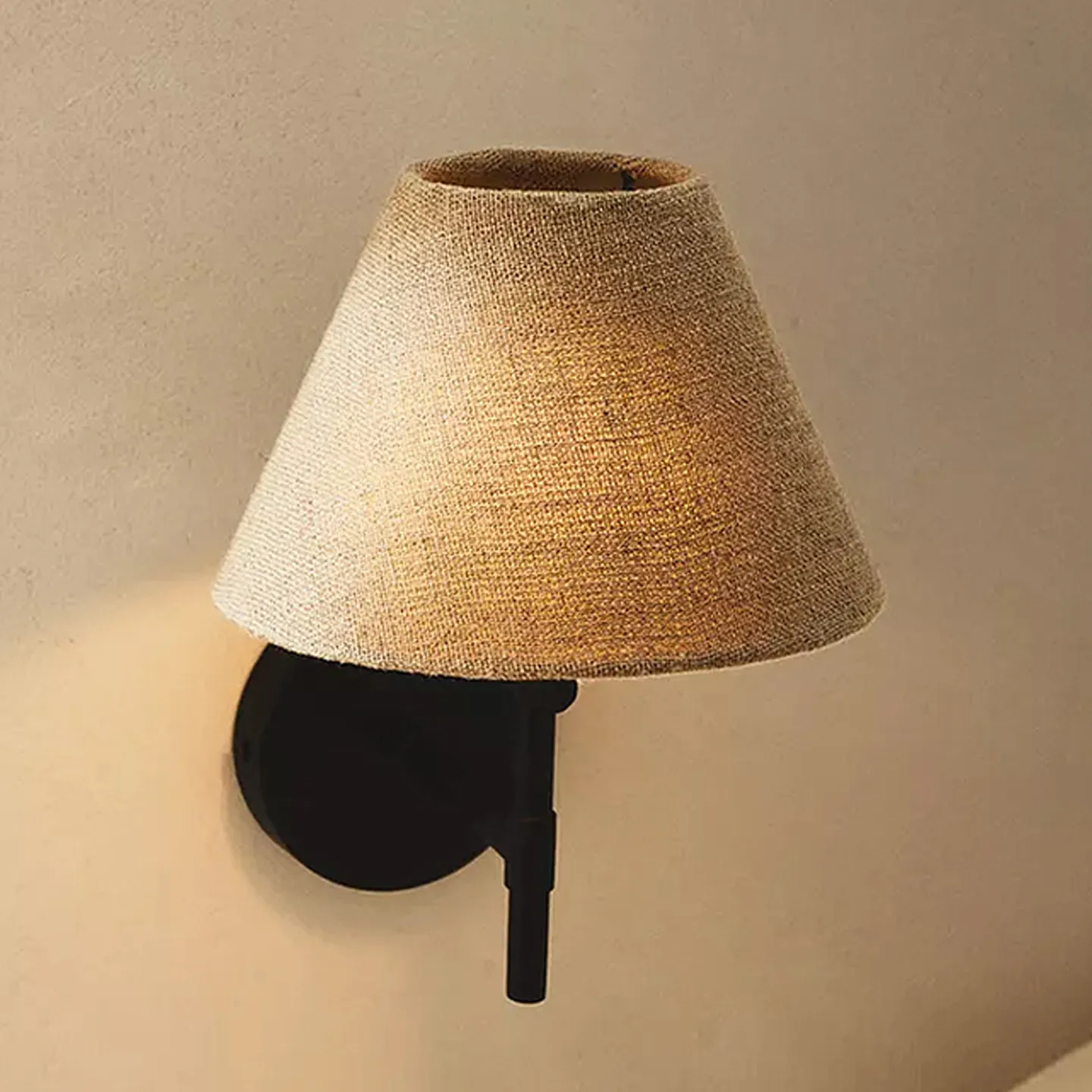 

Thickened Linen Wall Lights Retro Nordic Bedroom Aisle Bedside Lights Ambient Simple Wall Lamp